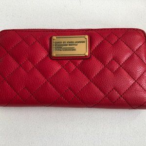 Marc Jacobs Red Zip Around Wallet